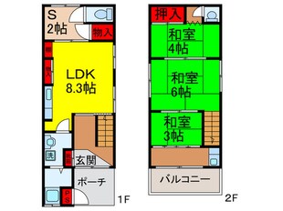 二葉町貸家の物件間取画像